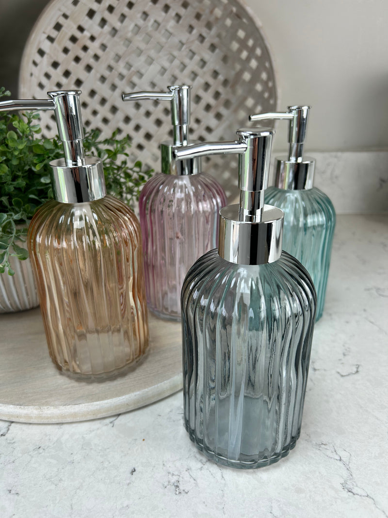 Glass soap dispenser 4 colours