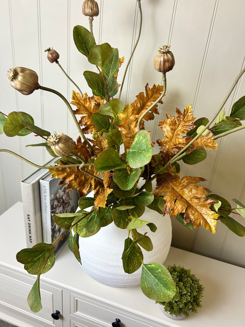 Brown poppy leaf stem 85cm