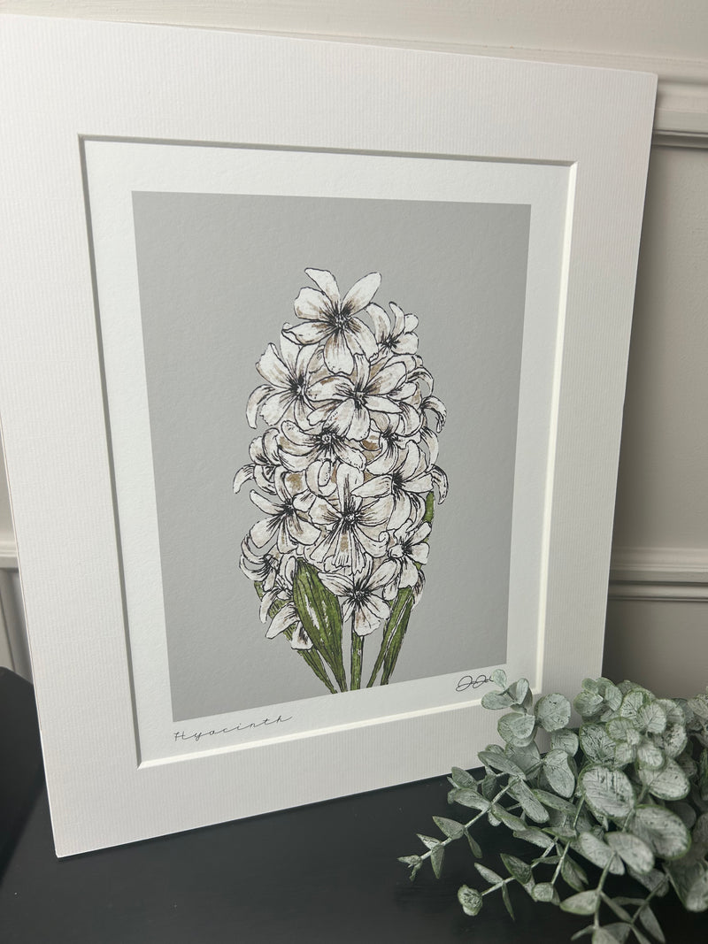 Beautiful mounted floral prints 4 styles