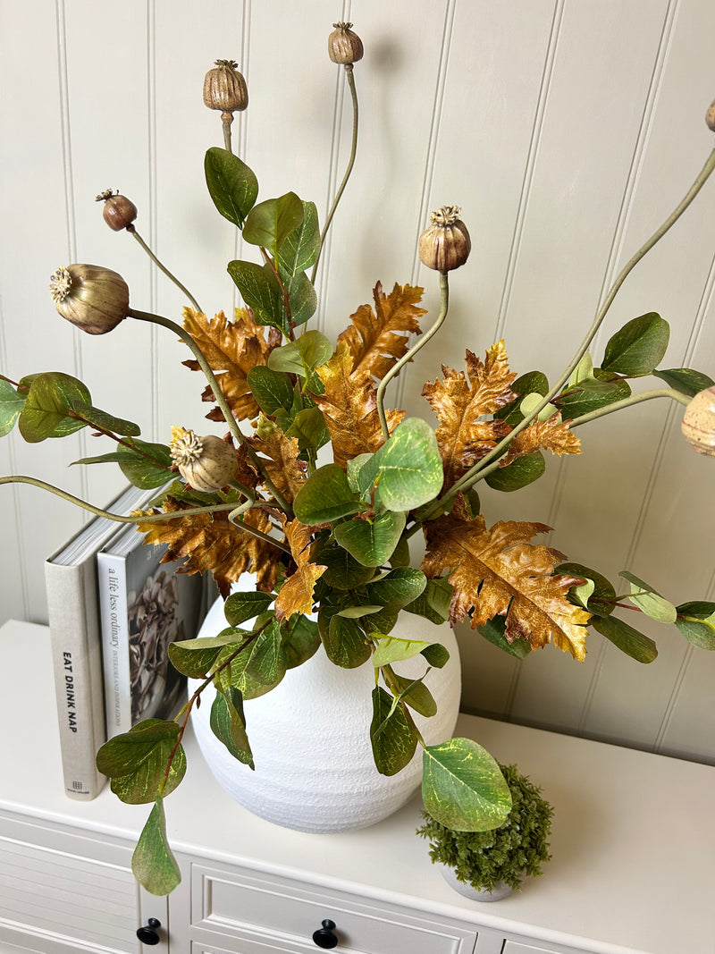 Brown poppy leaf stem 85cm