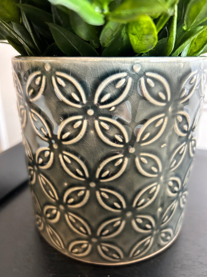 Seville dark grey plant pot