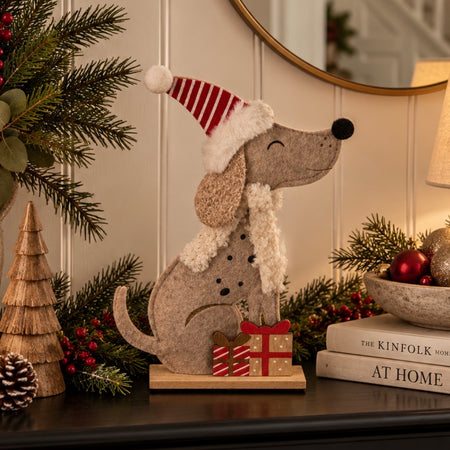 Felt Christmas Dog With Presents