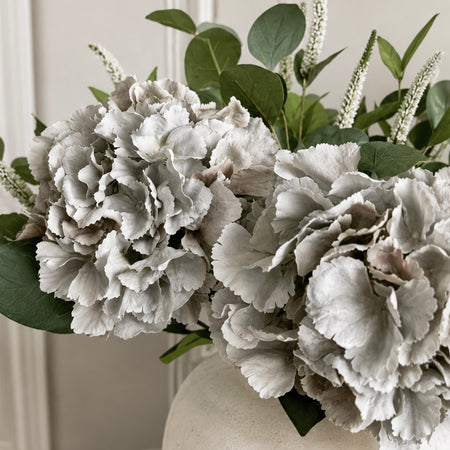 Grey French taupe hydrangeas stem 54cm