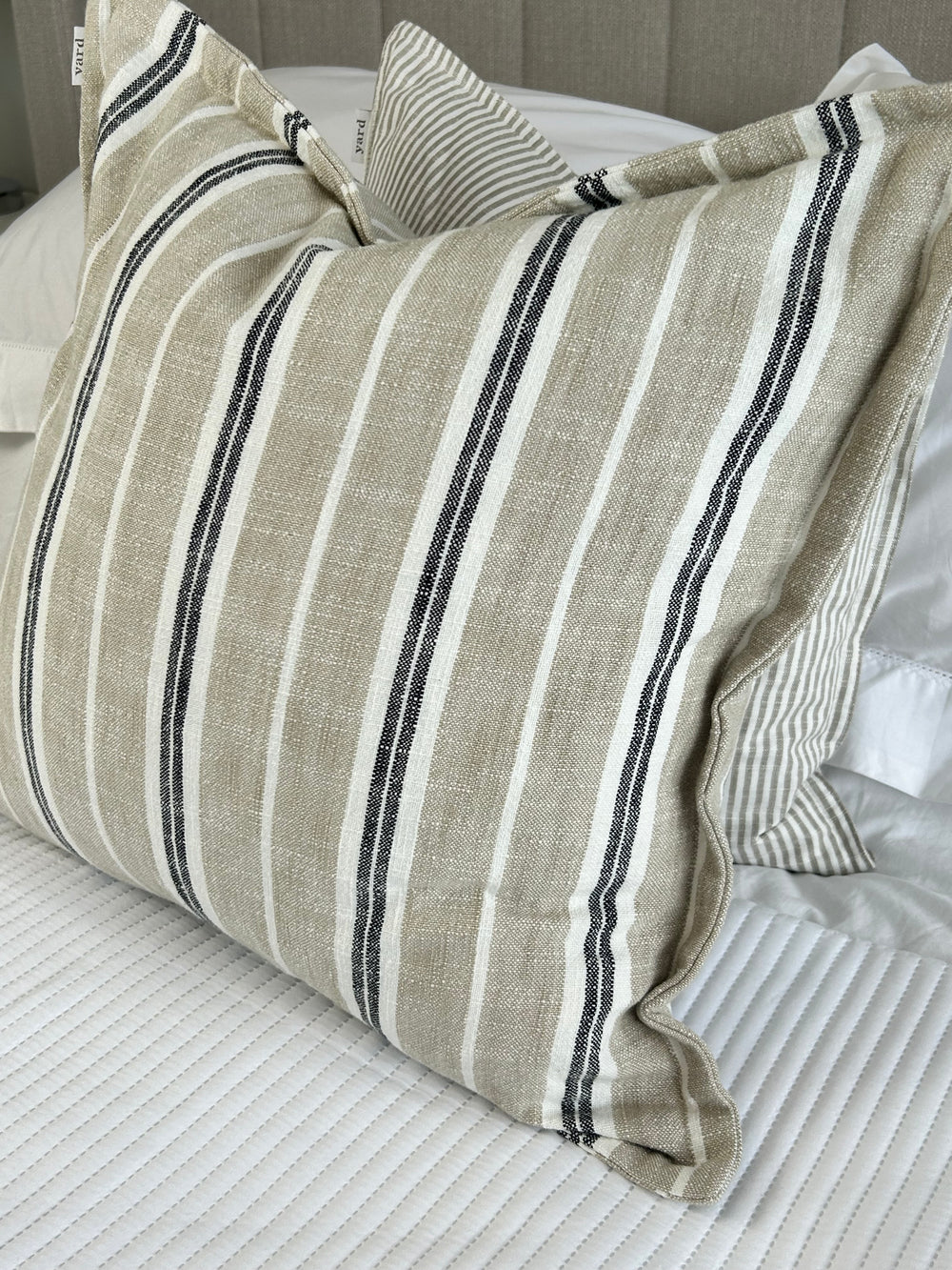 Black and taupe throw pillows sales