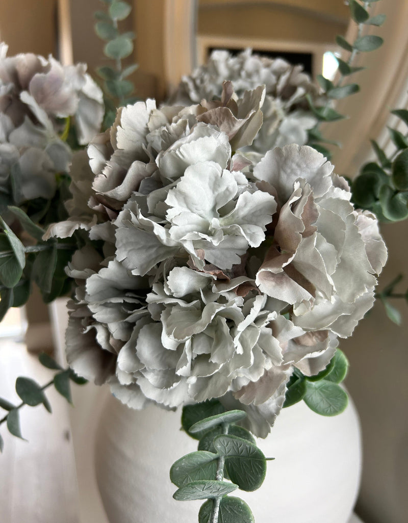 Grey French taupe hydrangeas stem 54cm