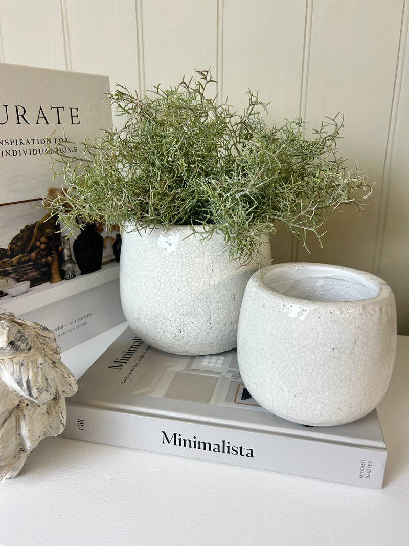 Ravello Crackle Glaze Plant Pot medium & large