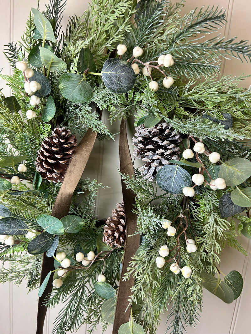 Woodland forest foliage wreath 65cm