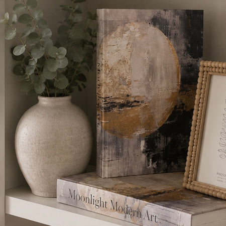 Moonlight Modern Art Storage Book gold