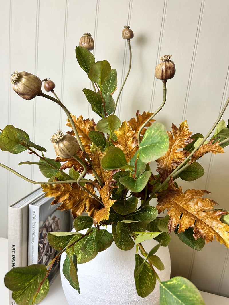 Brown poppy leaf stem 85cm