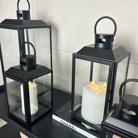 Black metal lanterns 4 sizes