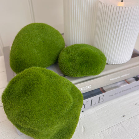 Faux moss pebble set 3