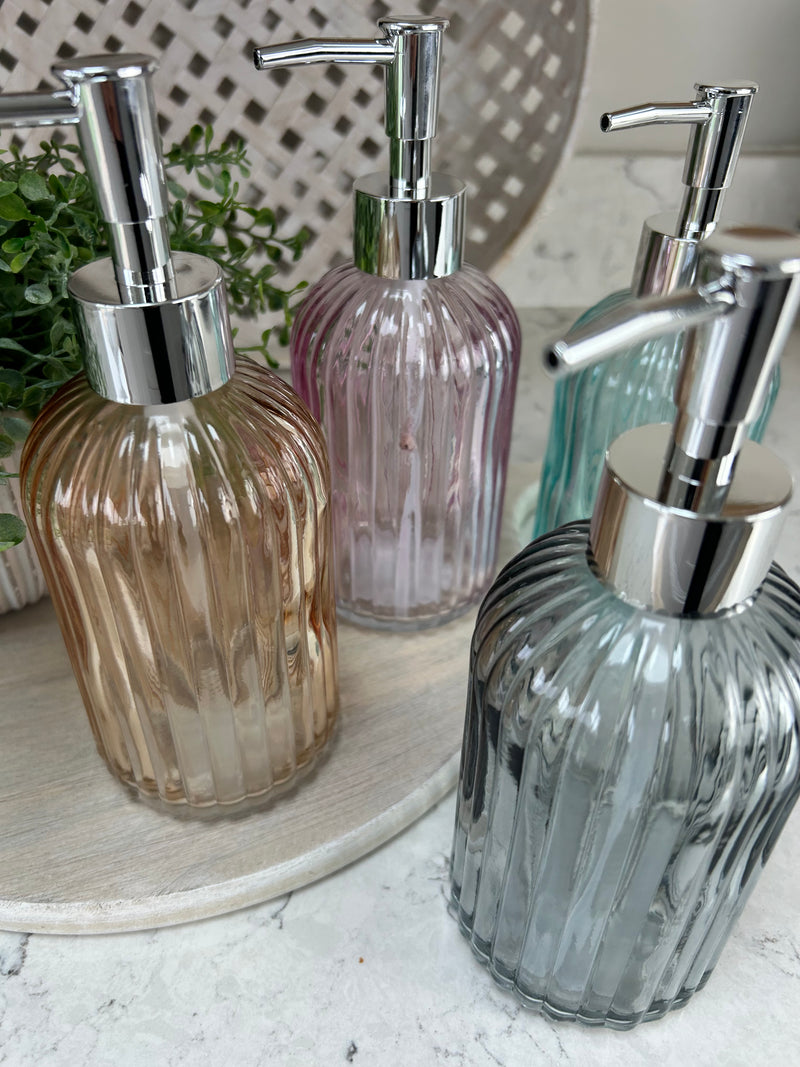 Glass soap dispenser 4 colours