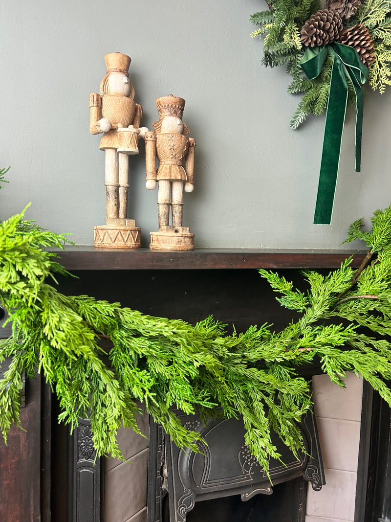 Real touch cedar full realistic pine garland long 200cm