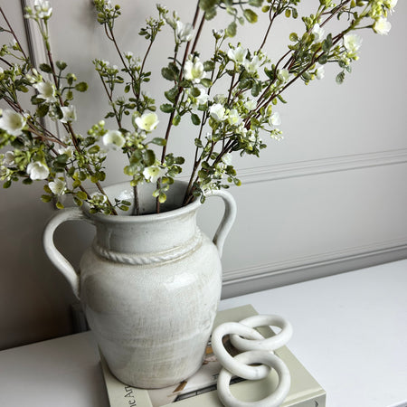 White wax flower stem 65cm