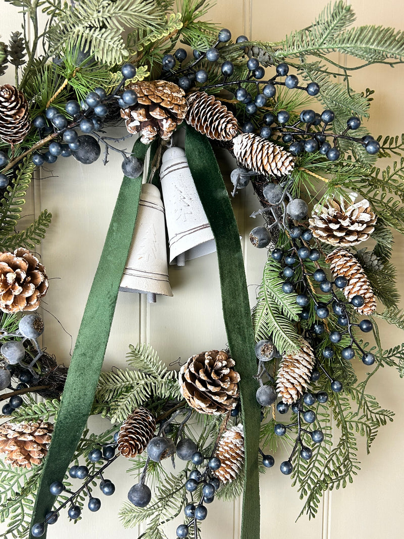 Pinecone blueberry and eucalyptus wreath 56cm