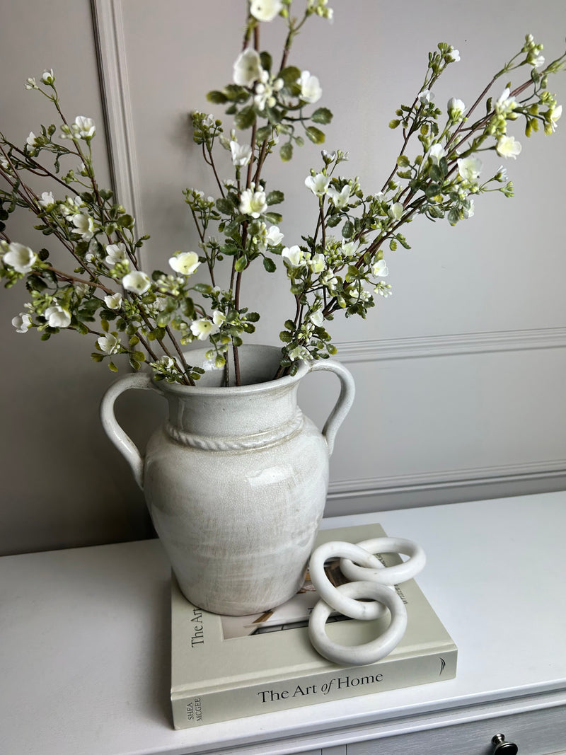 White wax flower stem 65cm
