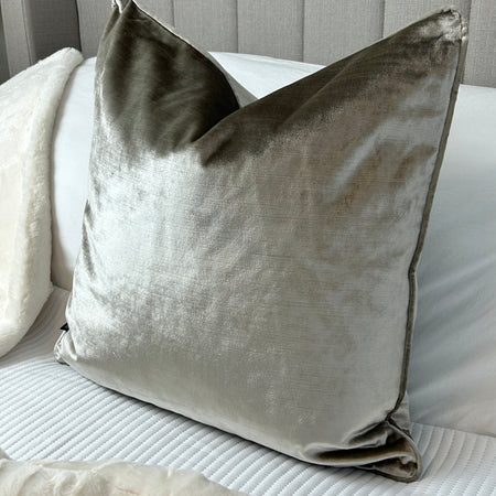 Luxe Mink Velvet Piped Cushion 55cm x 55cm