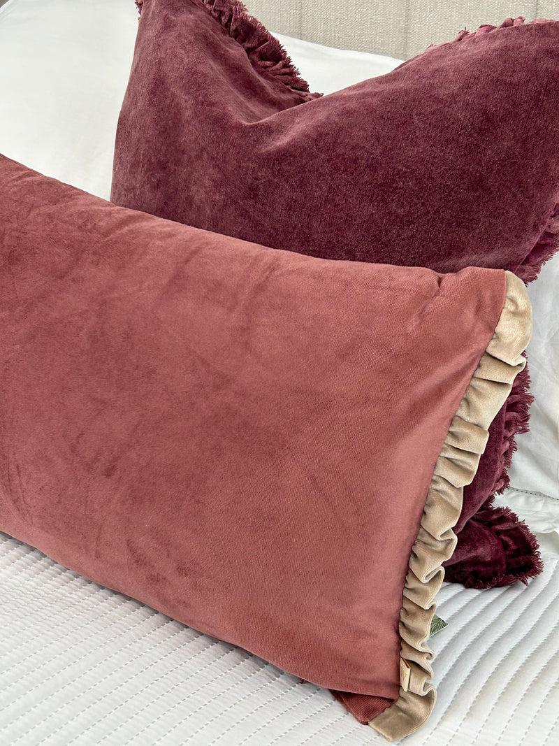 Mulberry velvet grill edge cushion