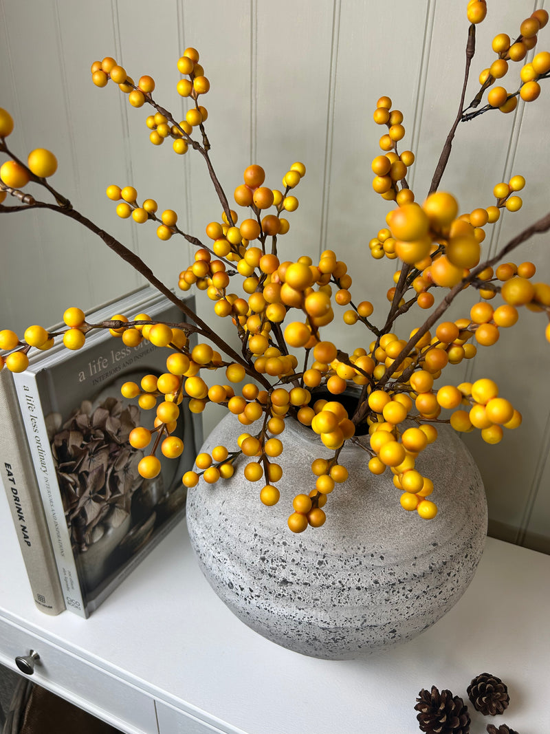 Yellow autumn berry stem 75cm