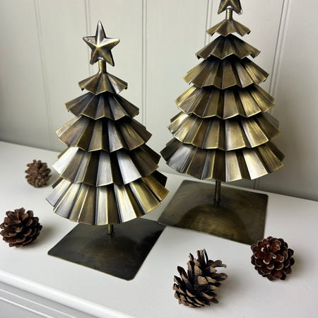 Pershore metal antique gold trees 2 sizes