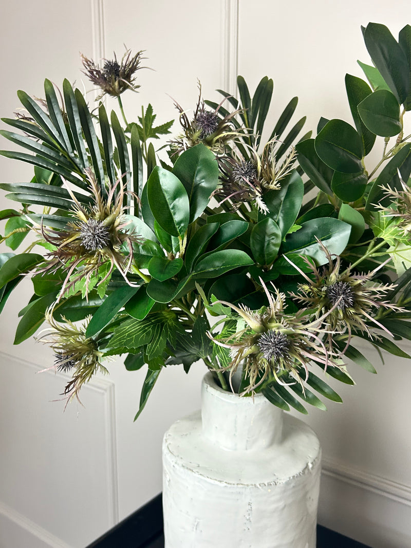 Store seconds Green purple thistle fern tropical arrangement
