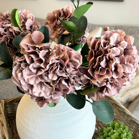 Vintage Mauve Ruffle French Hydrangea