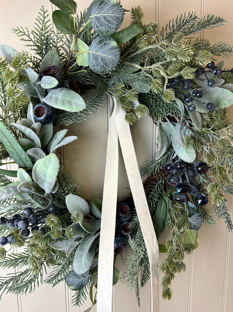 Blueberry and foliage full wreath 55cm
