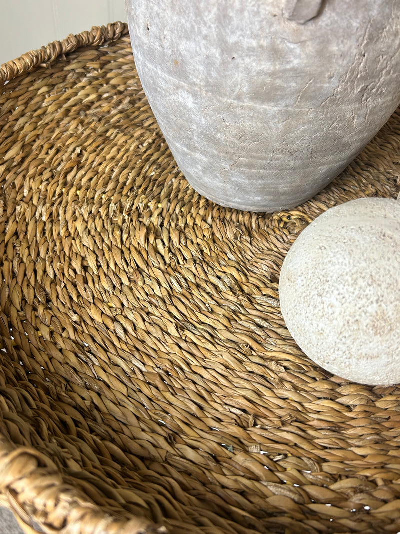 Large round seagrass tray bowl 55cm