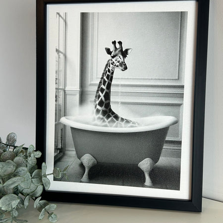 Animals in bathroom print 25x20cm 6 styles
