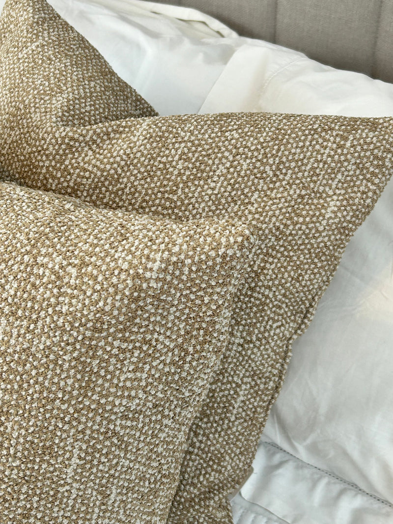 Tiona Toffee/Natural Weaved Texture Boucle textured Cushion 50x50cm