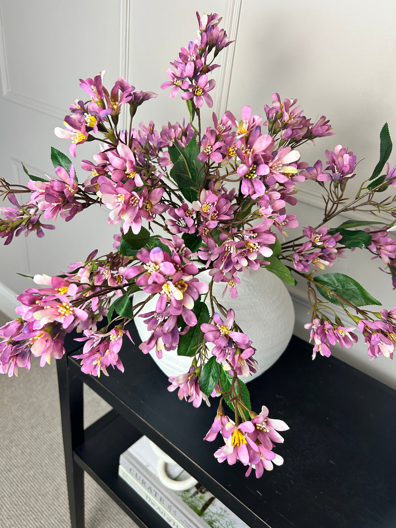 Lilac purple spring blossom stem spray 70cm