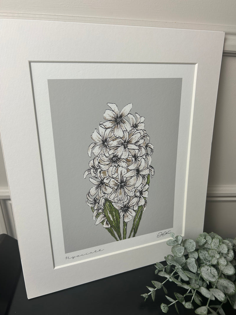 Beautiful mounted floral prints 4 styles