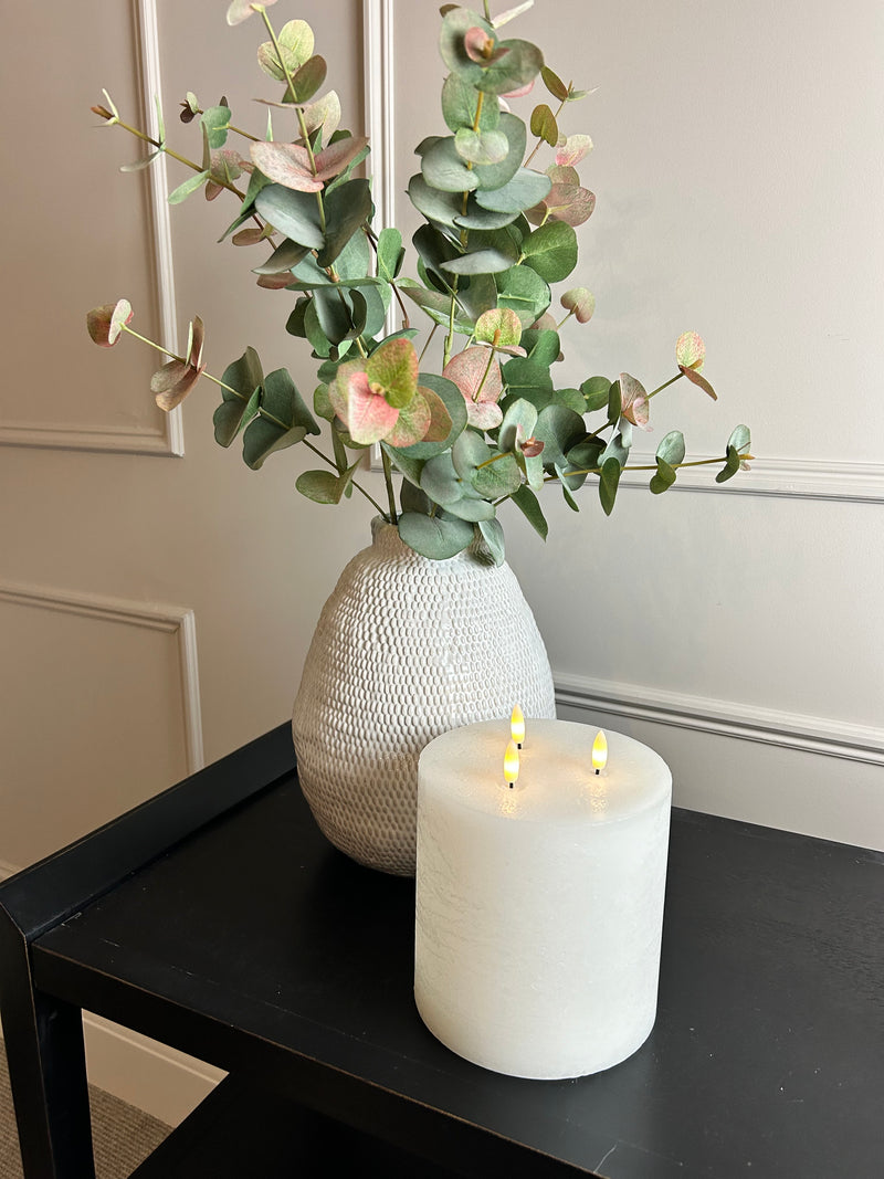 White woven textured vase