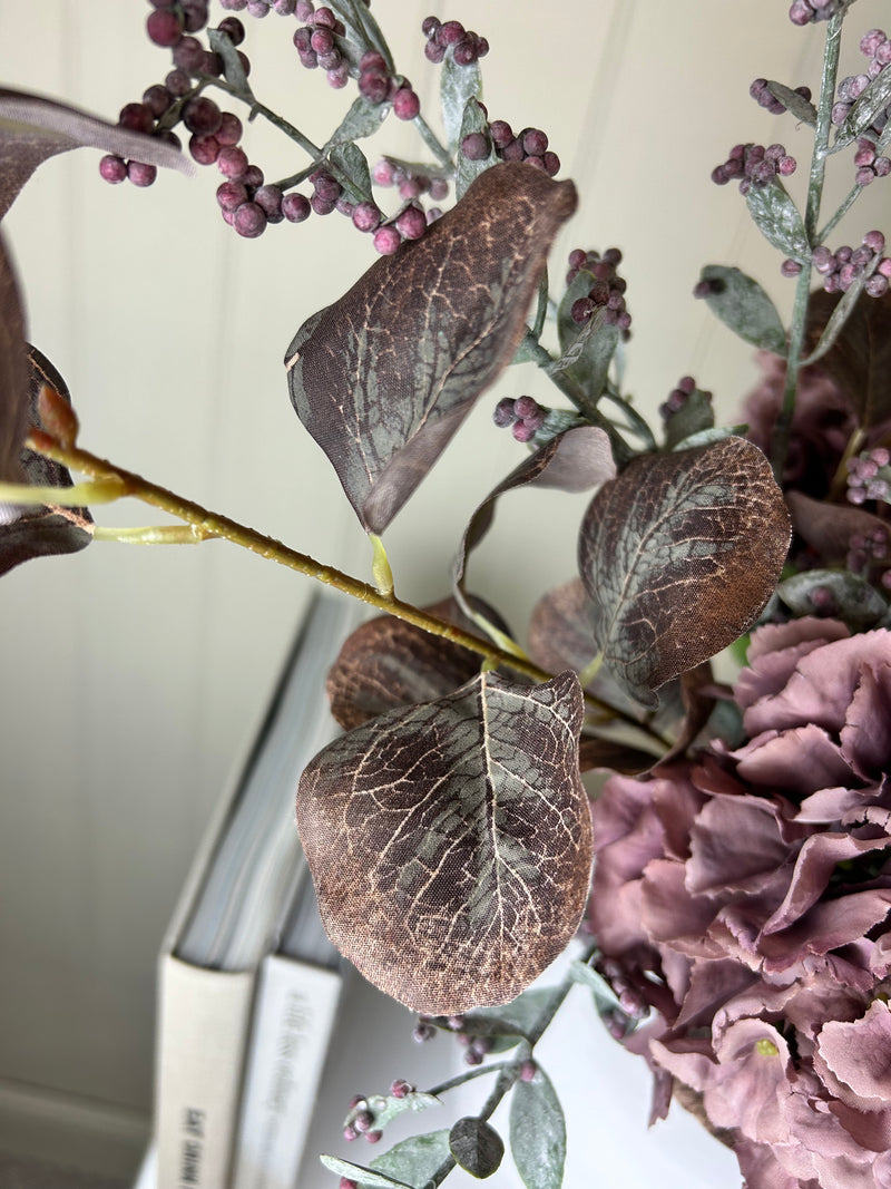 Single Burgundy Dollar Eucalyptus Stem 72cm