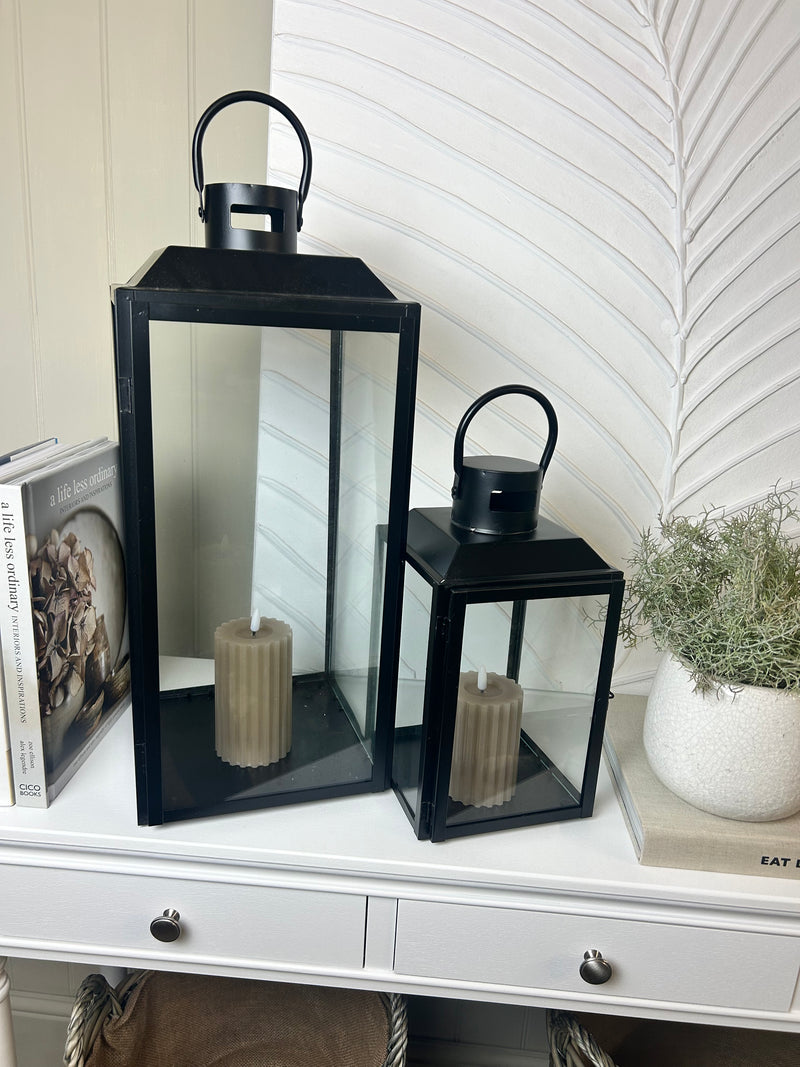 Black metal lanterns 4 sizes