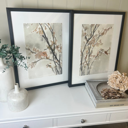 Cherry blossom framed wall art picture two styles