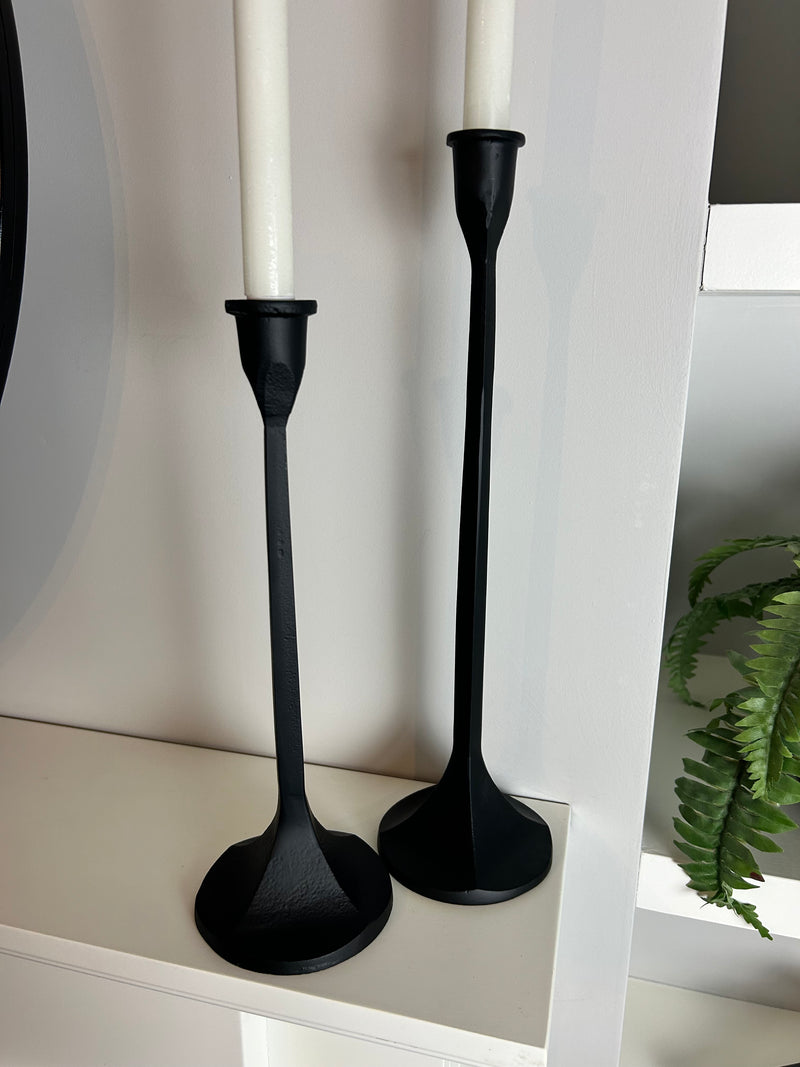 Black metal candle sticks 3 sizes available