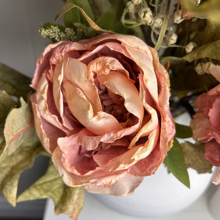 Soft pink real feel peony stem 48cm