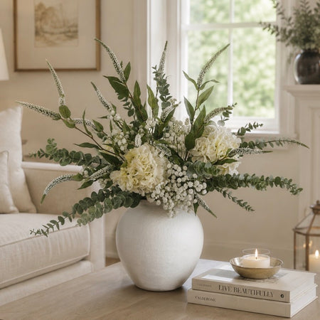 Large white and green arrangement