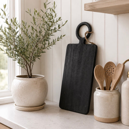 Ex display black chopping board 40cm