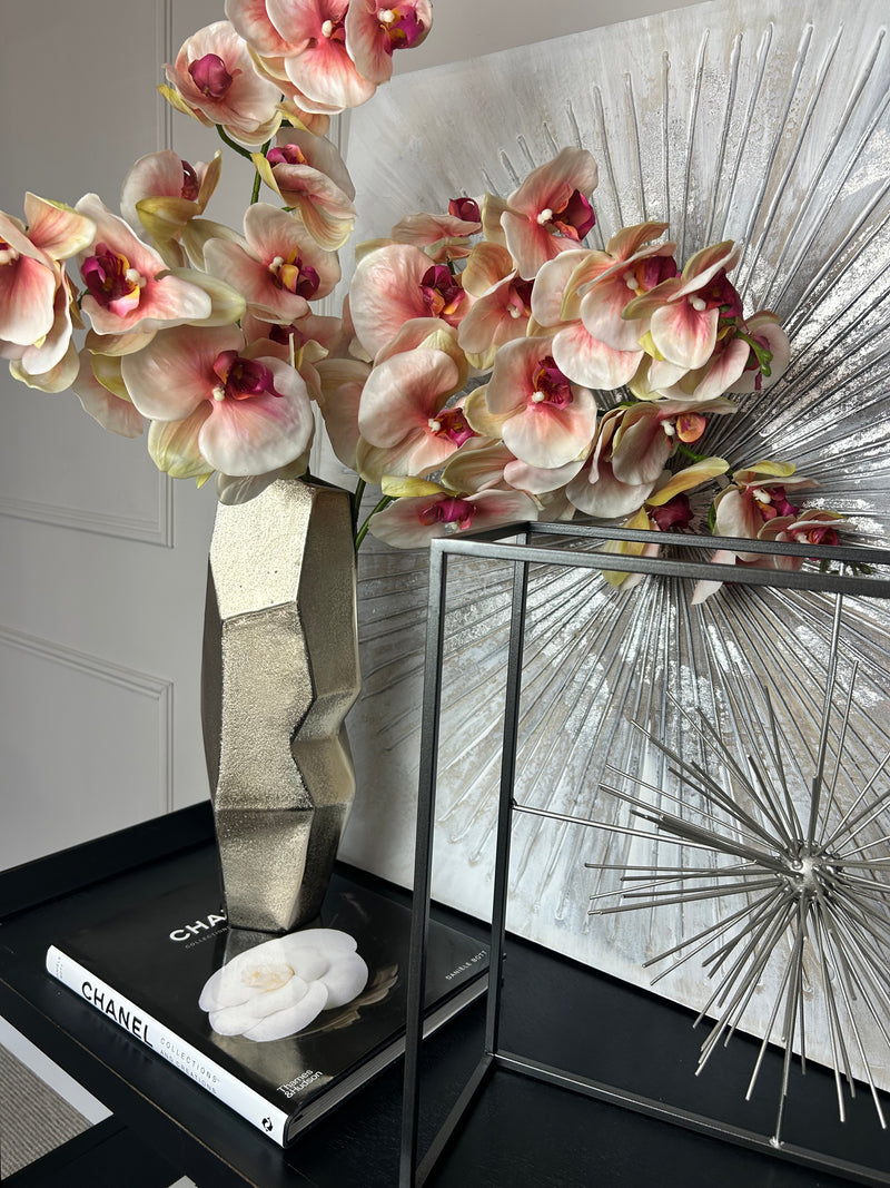 Set of 3 stems real feel pink orchids 106cm