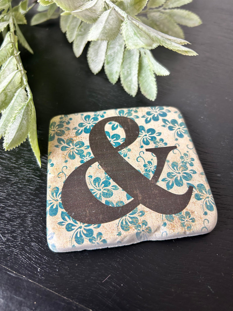 Alphabet drink resin coasters