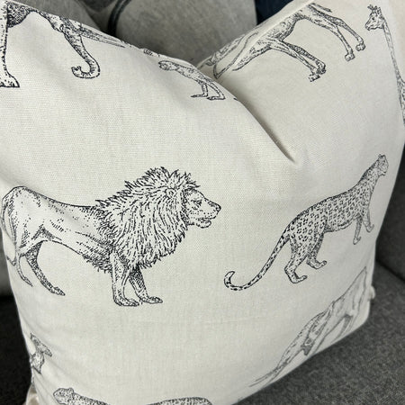 Animal safari neutral cushion 45cm