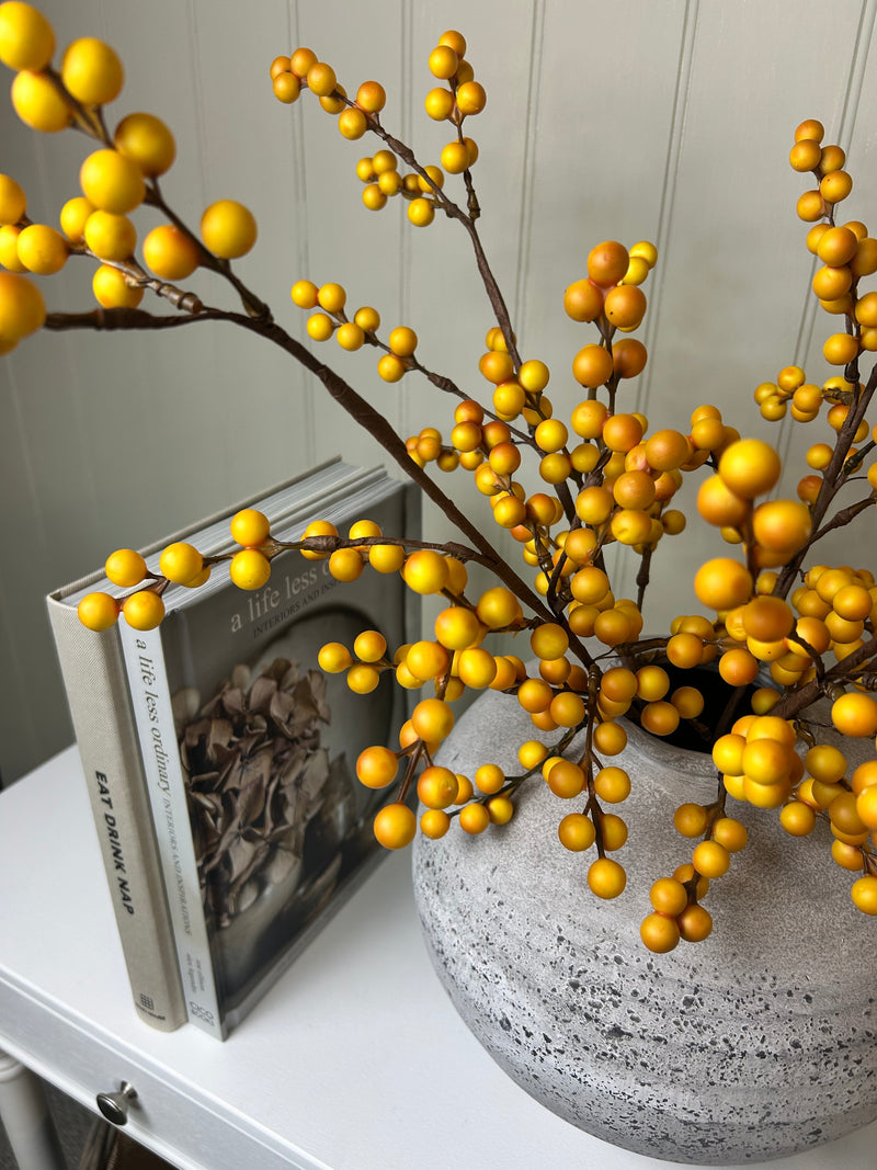 Yellow autumn berry stem 75cm