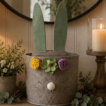 Large Felt Bunny Storage Basket