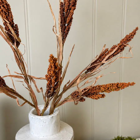 Orange Dried wheat grass bunch stem 65cm