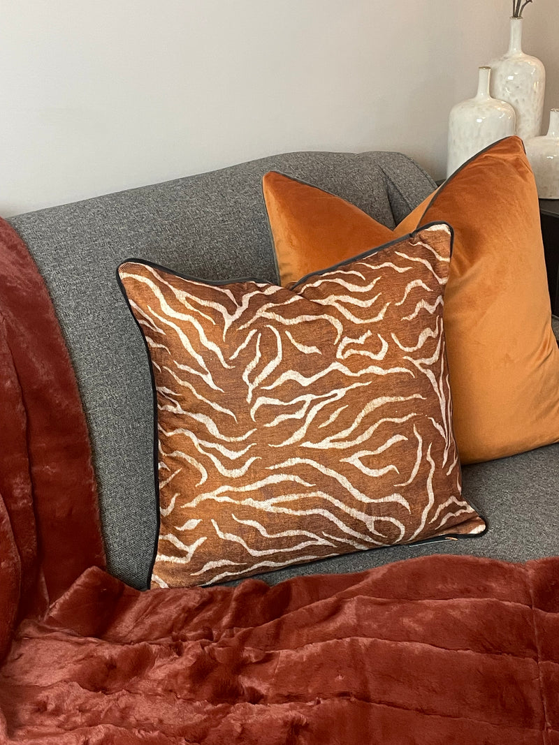 Empress Rust Faux Fur empress throw