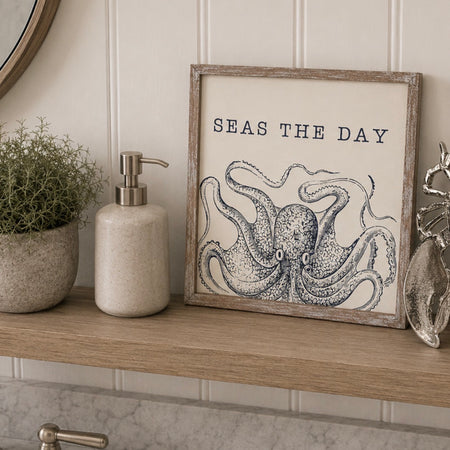 ‘Seas The Day’ Wooden Sign 25cm