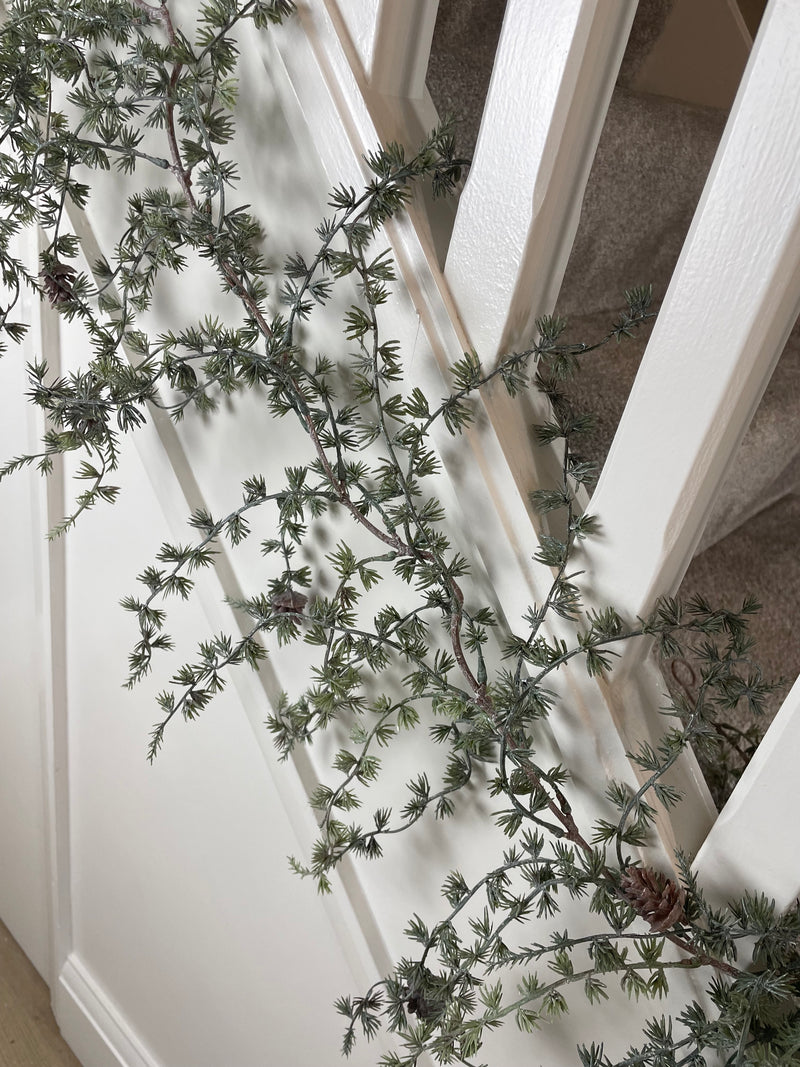 Thick Pine cone full long hanging garland 180cm