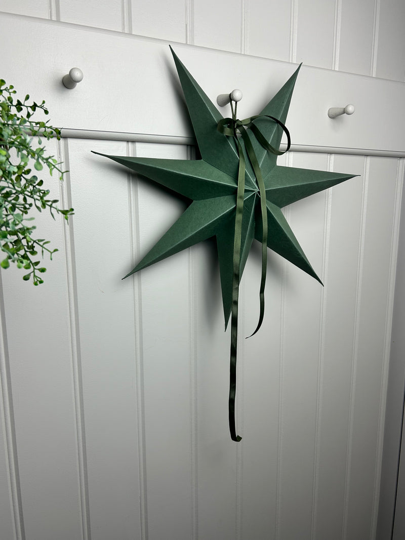 Maddox forest green hanging paper star 60cm